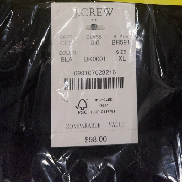 J. CREW Tie-Shoulder Swimsuit One Piece Black Deep V NWT - Picture 7 of 9